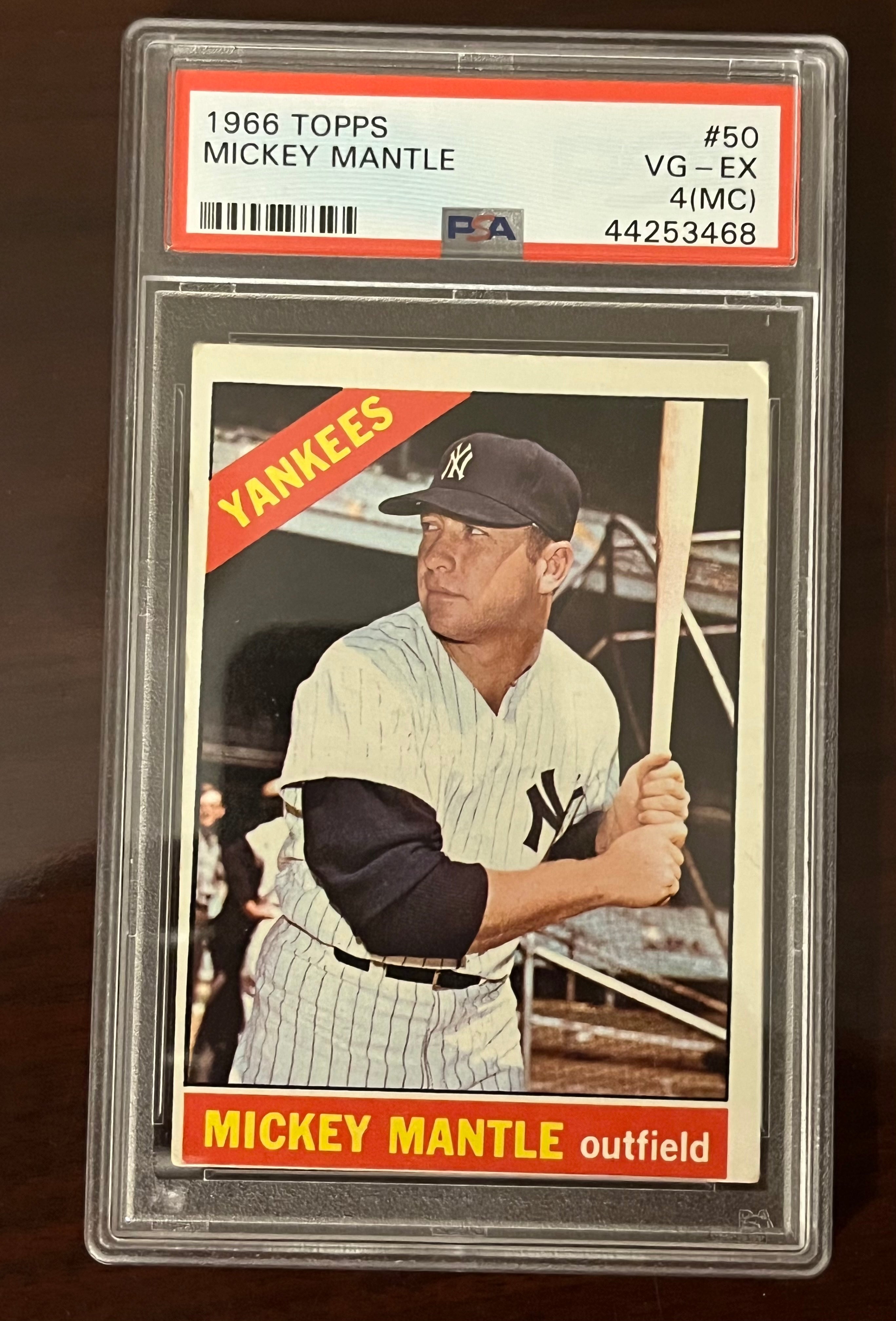 First Raffle item -  1966 Mickey Mantle Topps PSA 4 #50