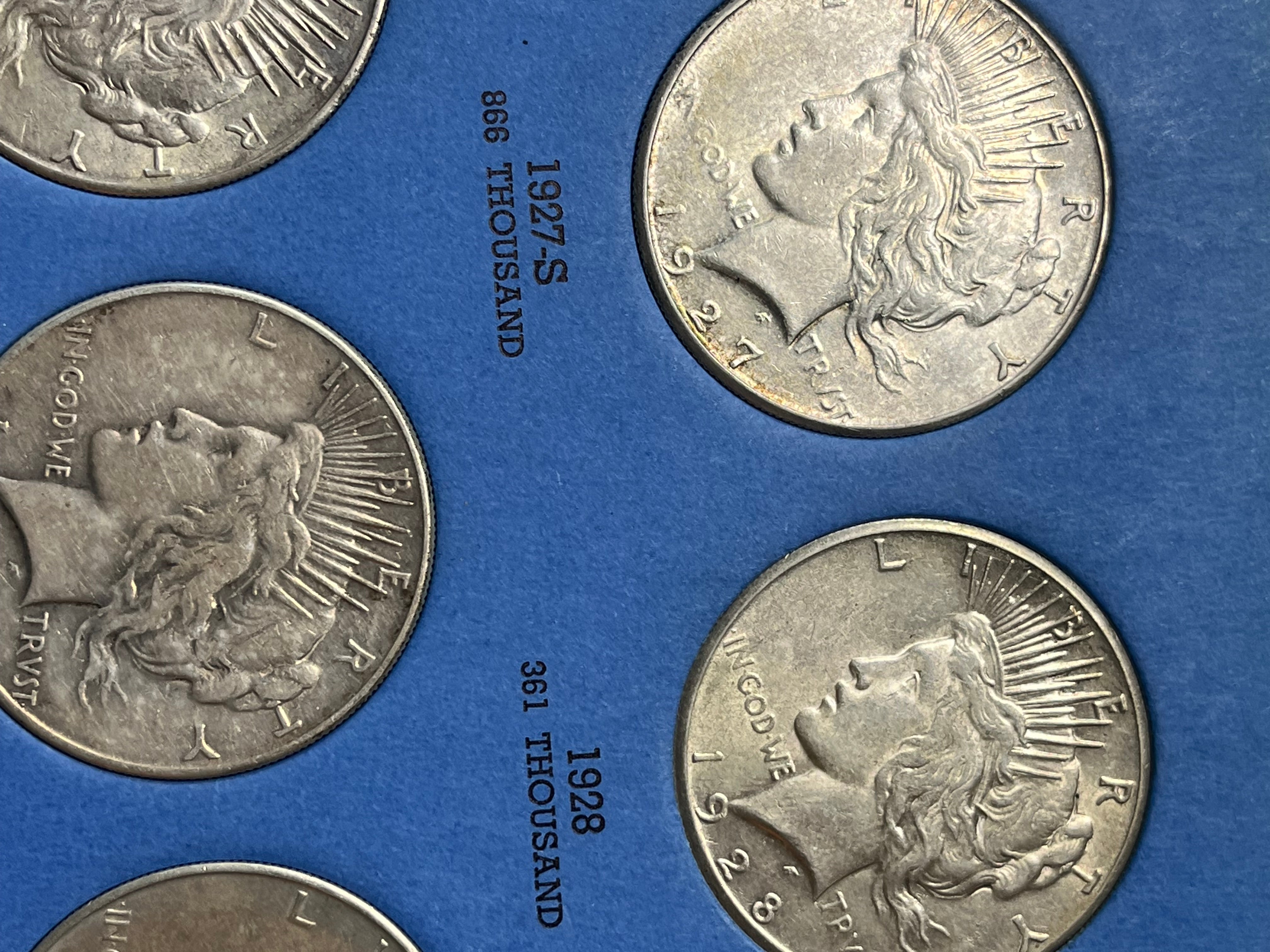 Peace Silver Dollar Set 1921-35 Higher Grade Really Nice Complete Set at a Great Price