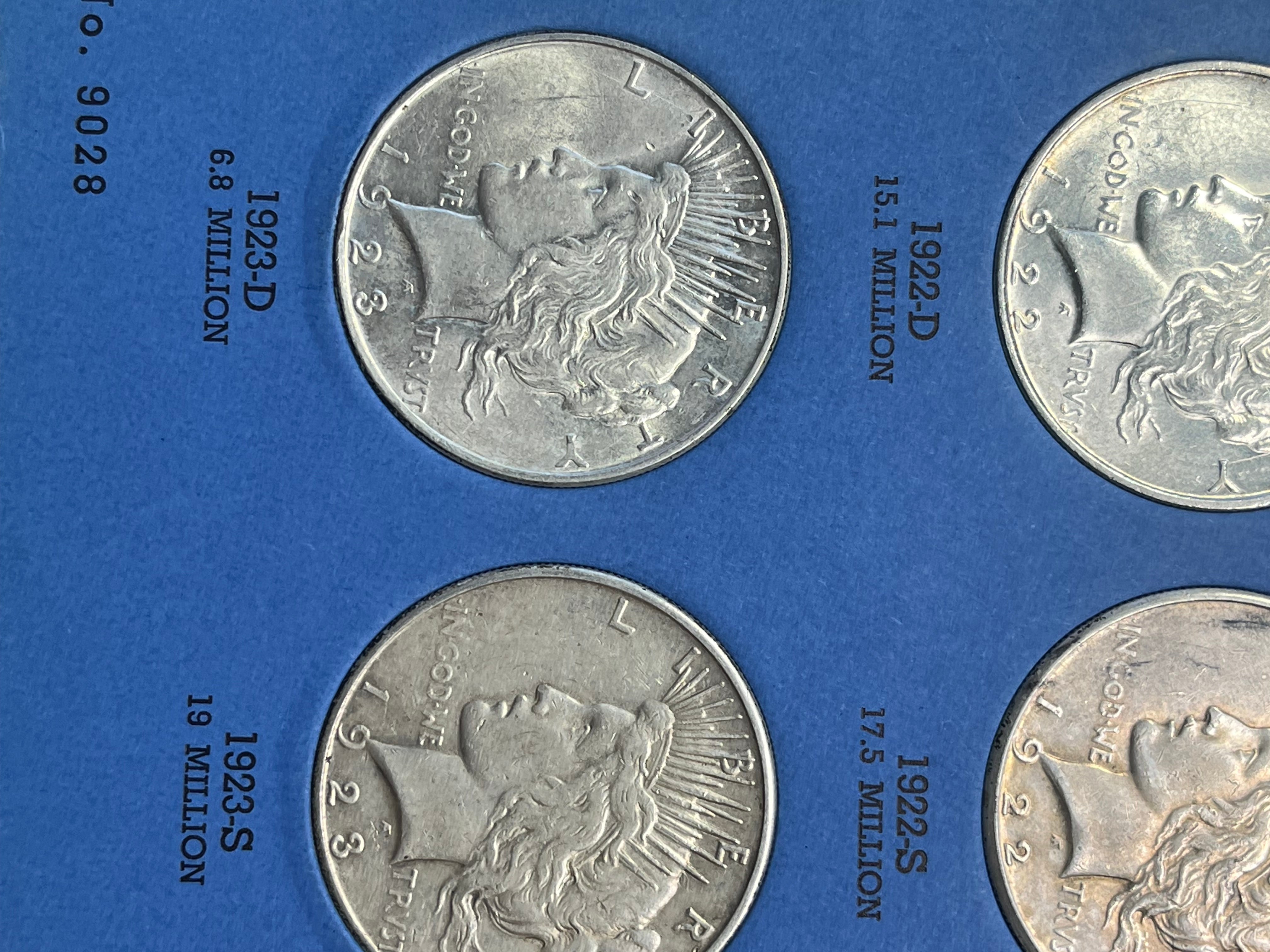 Peace Silver Dollar Set 1921-35 Higher Grade Really Nice Complete Set at a Great Price