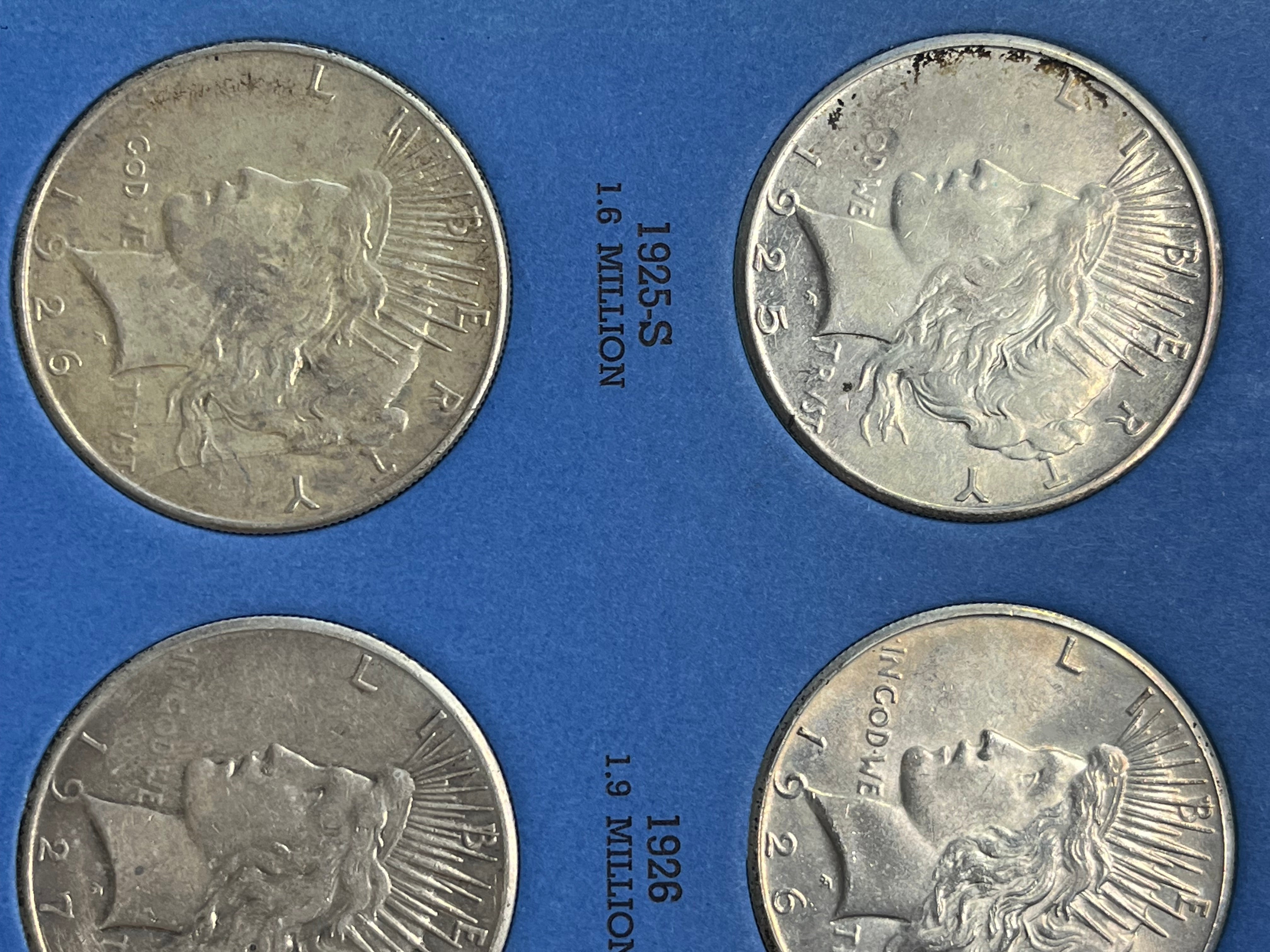 Peace Silver Dollar Set 1921-35 Higher Grade Really Nice Complete Set at a Great Price