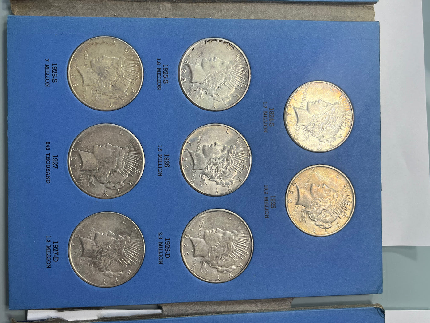 Peace Silver Dollar Set 1921-35 Higher Grade Really Nice Complete Set at a Great Price